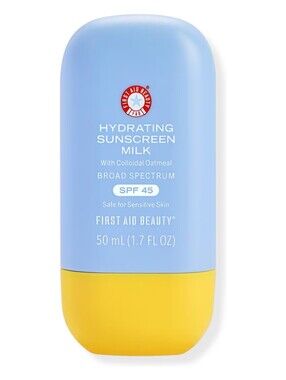 First Aid Beauty NIB Broad Spectrum Sunscreen Milk Full Size 1.7oz SPF 45